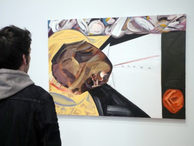 Dana Schutz’s painting Open Casket (2016) in the 2017 Whitney Biennial, New York, March 29, 2017